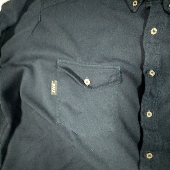 STEELGUARD FR Performance Navy Blue Button Down Shirt Long Sleeve Workwear 3XL - Picture 7 of 10